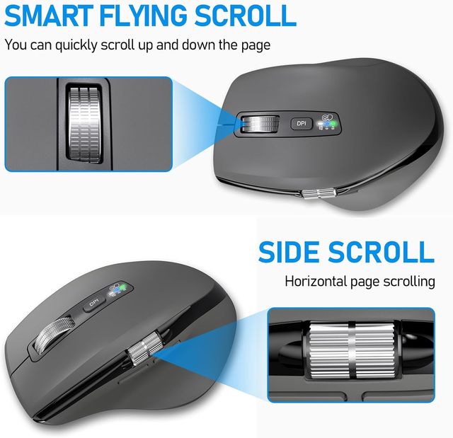 INFINMIND L910 Ratón 2.4G inalámbrico 2xBluetooth