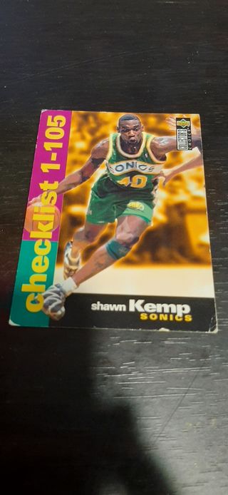 Carta nba checklist 1995 Shawn Kemp