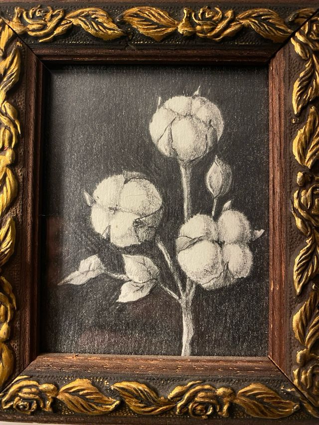 Dibujo , disegno a matita con cornice