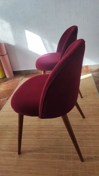 Sillas de comedor terciopelo estilo KANA de Sklum
