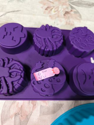 Lote de moldes de silicona para repostería 