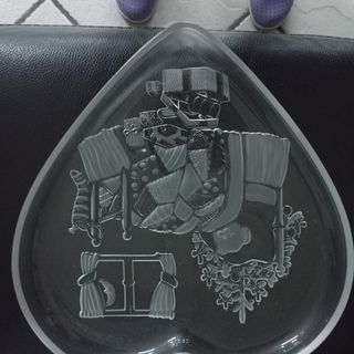 Piatto decorativo natalizio a cuore