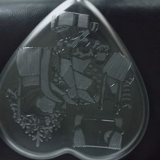 Piatto decorativo natalizio a cuore