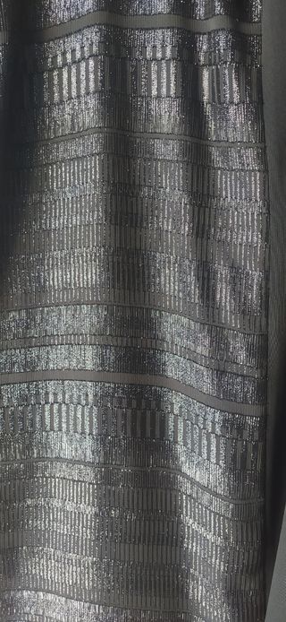 Sin estrenar Vestido negro fiesta estampado brillo