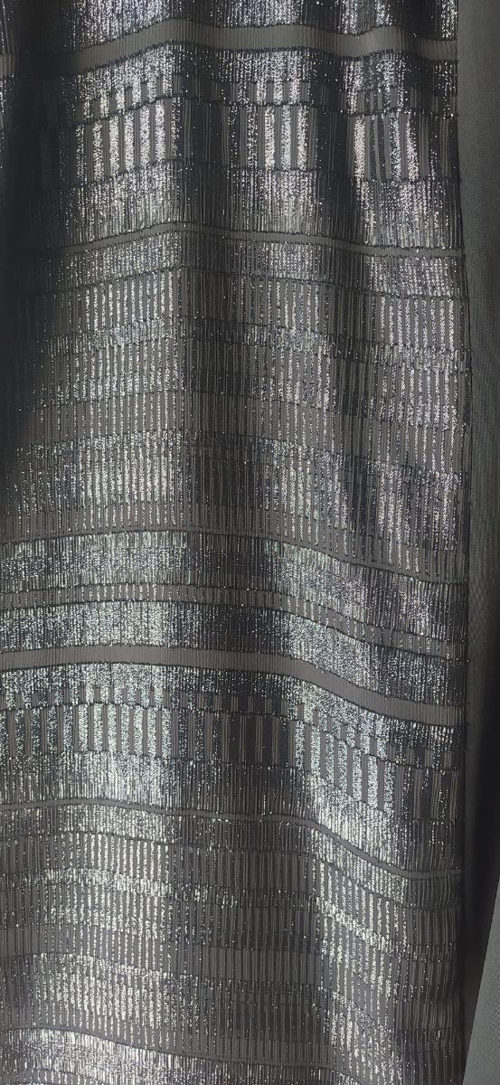 Sin estrenar Vestido negro fiesta estampado brillo