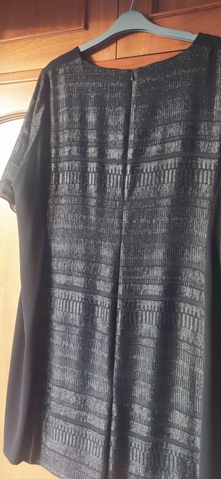 Sin estrenar Vestido negro fiesta estampado brillo