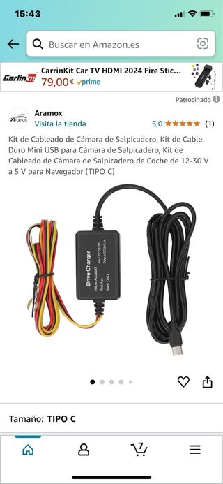 Kit cableado camara coche