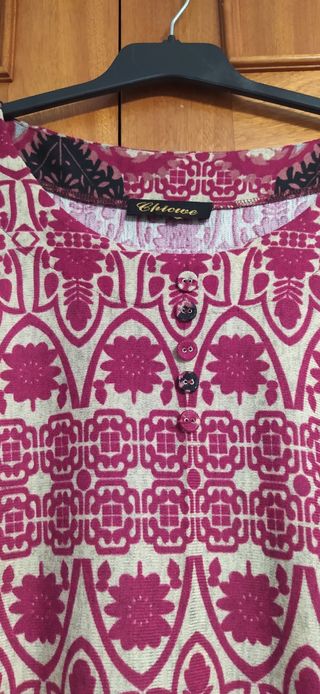 Nuevo Vestido de punto tipo pasley manga franc