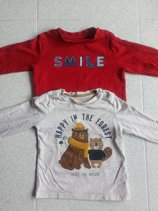 Pack 2 camisetas manga larga 12-18 meses