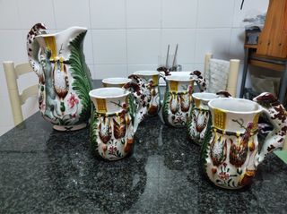 Jarra y tazas La Cartuja Pickman