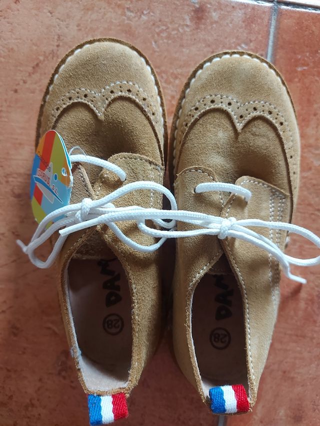 Zapatos niño piel ante