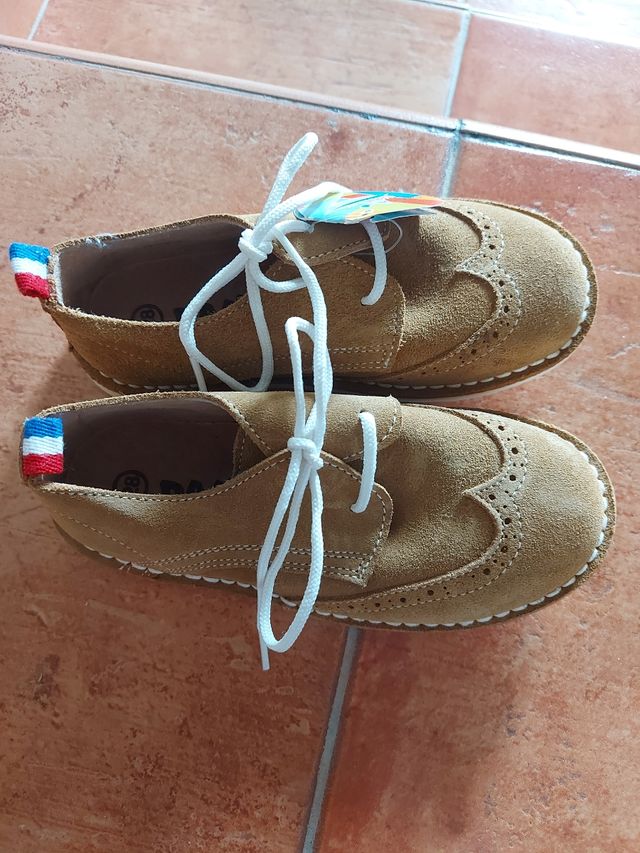 Zapatos niño piel ante