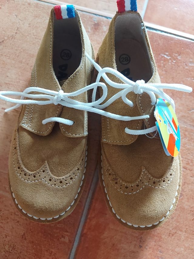 Zapatos niño piel ante
