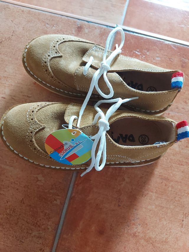 Zapatos niño piel ante