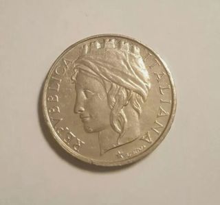 Moneta Vintage 50 Lire Turrita
