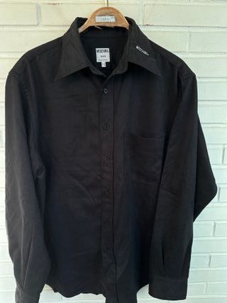 VINTAGE camisa negra MOSCHINO JEANS talla L