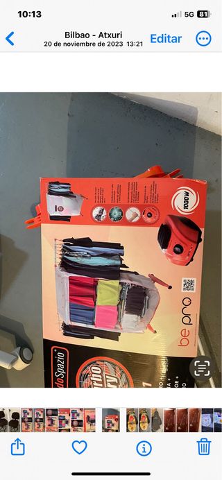 Tendedero secado de ropa