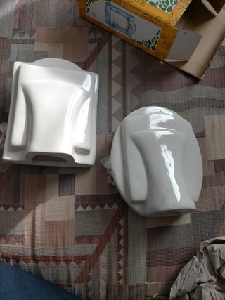 Coppia Portafoto ceramica decorata