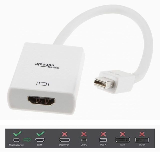 Adaptador de Mini DisplayPort a HDMI (SIN ABRIR)