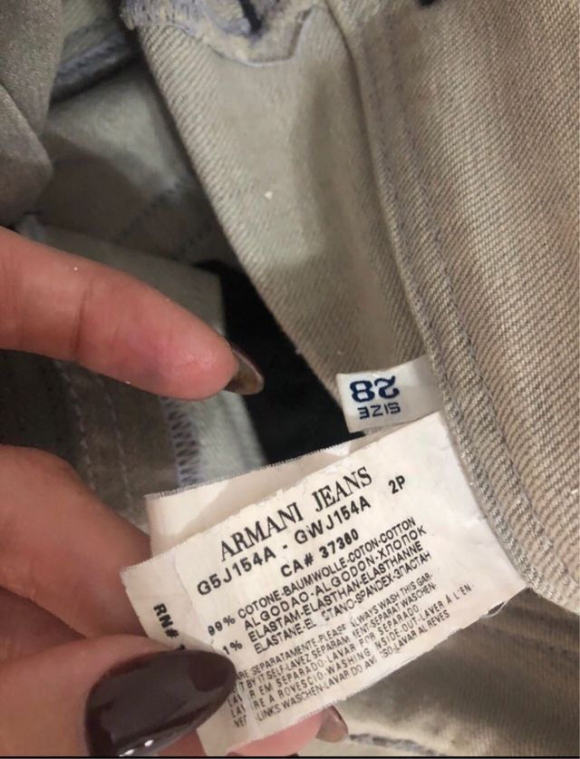 Pantalón Armani vaquero gris T.38/40 aprox