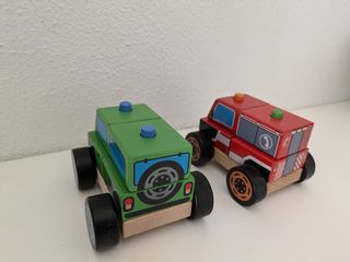 Coche puzzle de madera