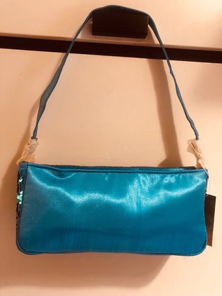 Bolso sin estrenar azul lentejuelas