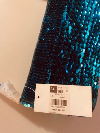 Bolso sin estrenar azul lentejuelas