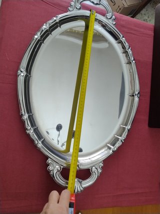 Set 2 vassoi acciaio inox Alessi grande e medio