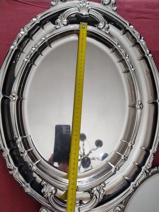 Set 2 vassoi acciaio inox Alessi grande e medio