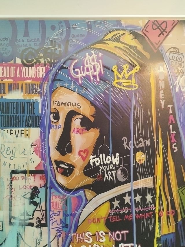 CUADRO GRAFITI JOVEN DE LA PERLA