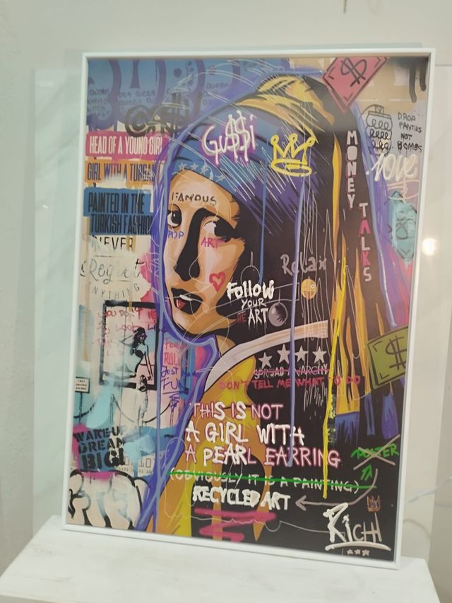 CUADRO GRAFITI JOVEN DE LA PERLA