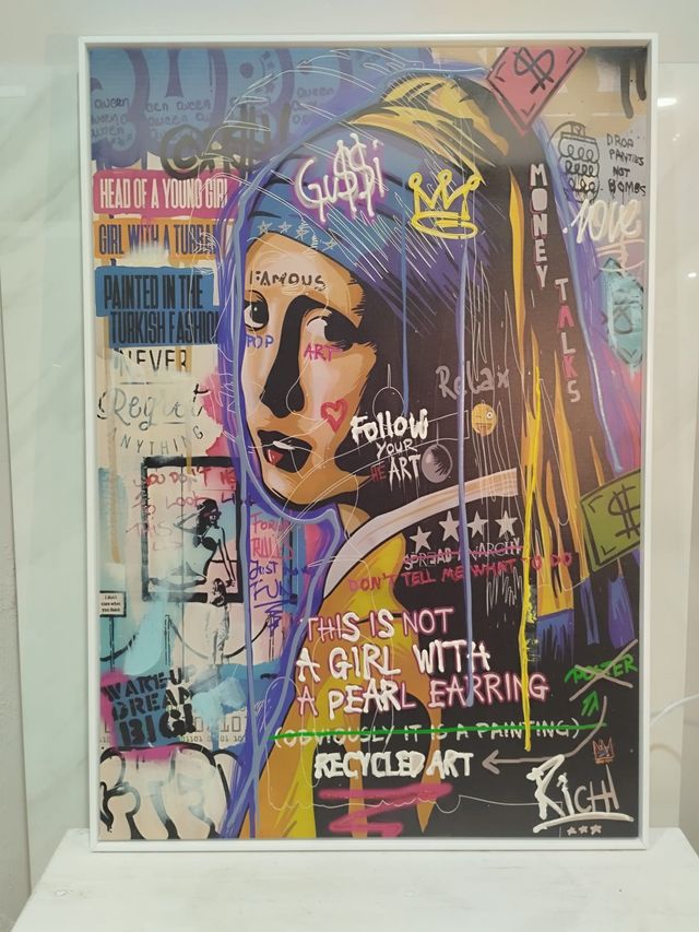 CUADRO GRAFITI JOVEN DE LA PERLA