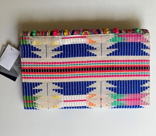 Clutch Jacquard con Abalorios - Artesanía India