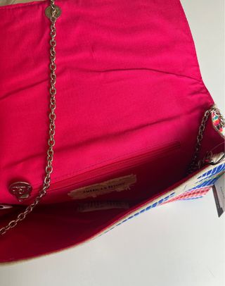 Clutch Jacquard con Abalorios - Artesanía India