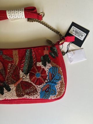 Bolso de Hombro Jacquard Mariposa- Artesanía India
