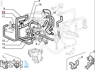 Racor tubo gases inyección Fiat Cinquecento (1992-