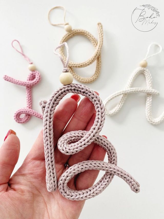Letras personalizables crochet tricotin