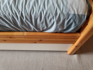 Cama  pino de 90cm con almacenaje marca flexa