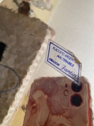 Caraffa con piatto placcato argento