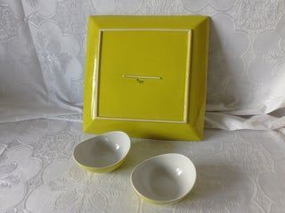 Bandeja y cuencos porcelana