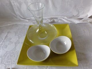 Bandeja y cuencos porcelana