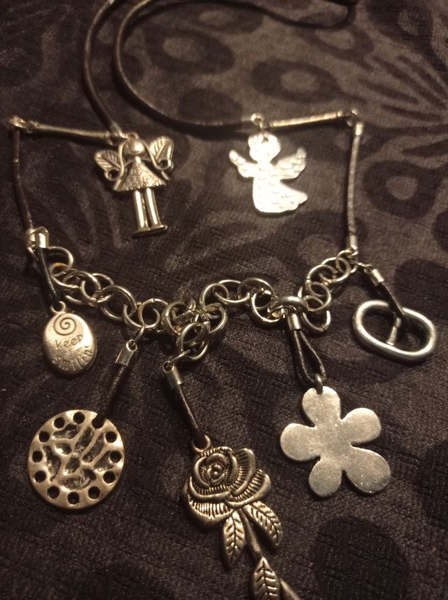 antiguo collar plata keep Smilin'