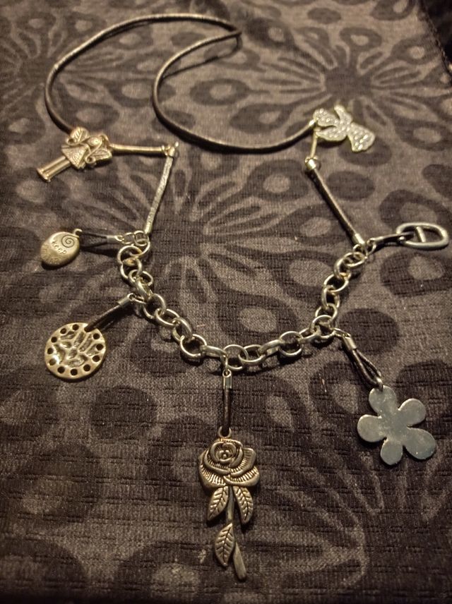 antiguo collar plata keep Smilin'