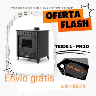 Oferta estufa leña 120 M2  349 euros