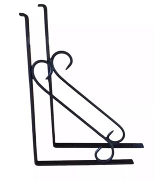 Coppia staffe in ferro battuto