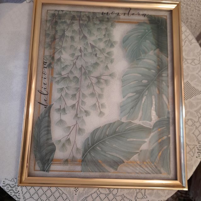 Quadro con piante tropicali