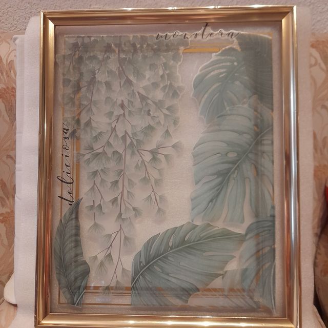 Quadro con piante tropicali