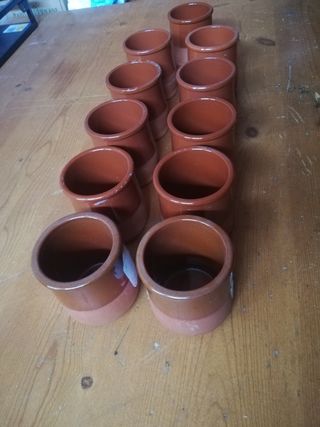 Lote de vasos de barro