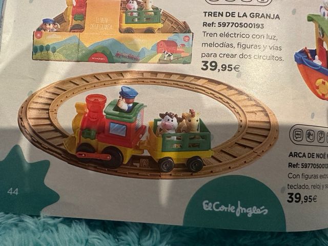 Tren y vias juguete