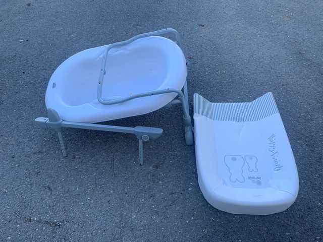 Bañera con cambiador bebe con adaptador a bañera